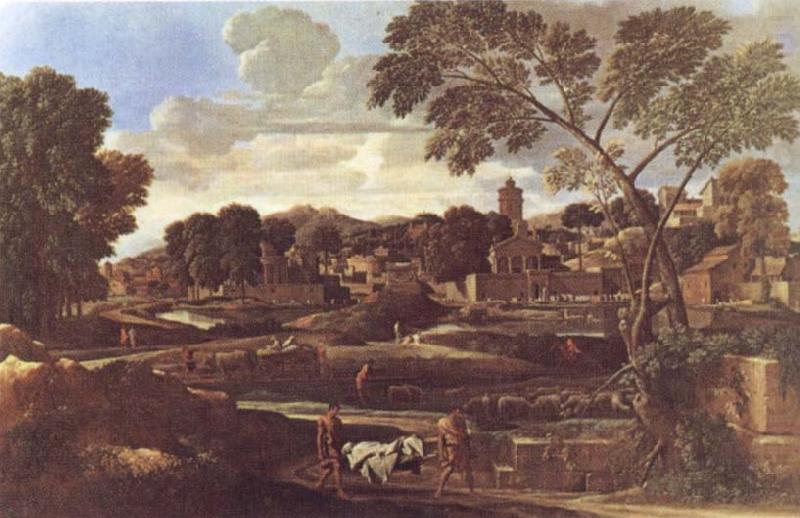Landscape with the Funeral of Phocion, Nicolas Poussin